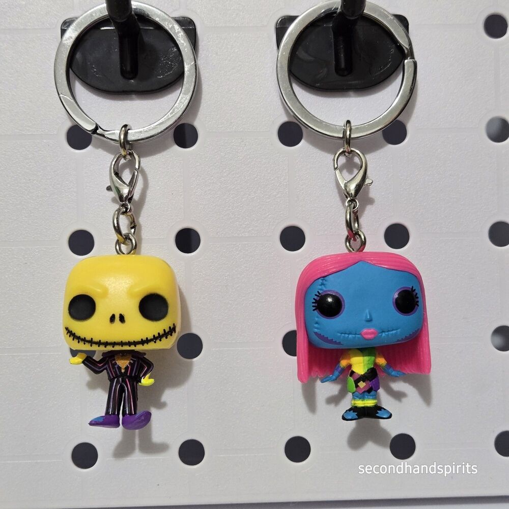 Funko Pop! Keychains: The Nightmare Before Christmas - Jack  Sally (Blacklight)